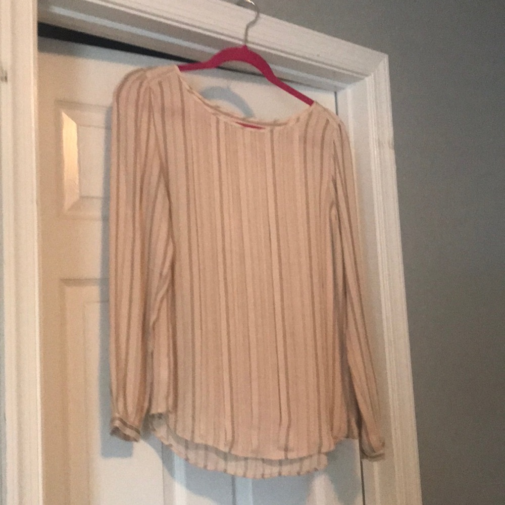 Blouse with pin stripes